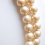 Vintage ART DECO champagne glass pearl hand knotted 2 rows necklace Image 5