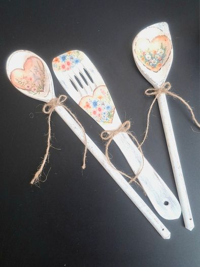 Set of  3 Decorative Kitchen Utensils in the Jar