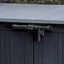 Store it Out Nova Outdoor Garden Storage Shed, 32 x 71.5 x 113.5 cm, Dark Grey with Light Grey Lid Image 5