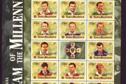 1999 Ireland GAA Gaelic Football Team of the Millennium Commemorative Sheet Mint Never Hinged (MNH)