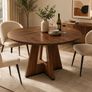 Elegant 120cm Round Walnut Dining Table Image 3