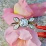 Antique Diamond Cluster Solitaire Ring - Platinum Image 3