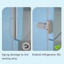 2 Pcs Baby Safety Fridge Lock, Child Proof Refrigerator Freezer Door Lock, Toddler Kid Safety Latch Catch Lock (Grey/White) Image 6
