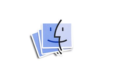 Mac Finder Retro Icon Glossy Stickers 2-Pack