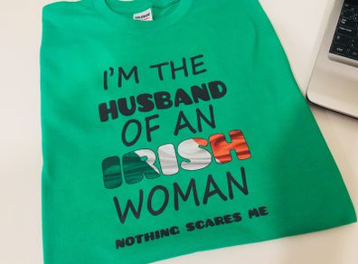 I'm The Husband Of A Irish Woman Nothing Scares Me Funny Sweatshirt