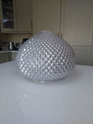 silver glass pendant light