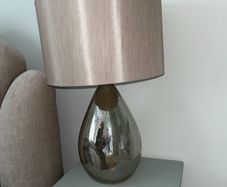 Two matching Table Lamps Bedside gold champagne