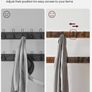 Coat Rack, Coat Stand with Shoe Storage Bench, 4-in-1 Design, with 9 Removable Hooks, a Clothes Rail, for Hallway, Entrance, 33.7 x 77 x 183 cm, Industrial, Rustic Brown and Black (FREE POSTAGE) Image 3
