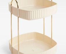 360 degree rotating make up storage.