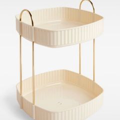 360 degree rotating make up storage.