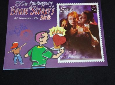 Ireland Postcard : 150th Anniversary of Bram Stoker's Birth " Dracula " 1997