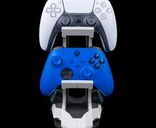 2-in-1 Dual Gaming Station Stand - Universal Controller & Headphone Tower Holder