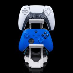 2-in-1 Dual Gaming Station Stand - Universal Controller & Headphone Tower Holder