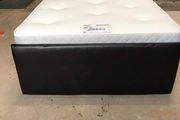 Plush material sandy divan beds with mattresses