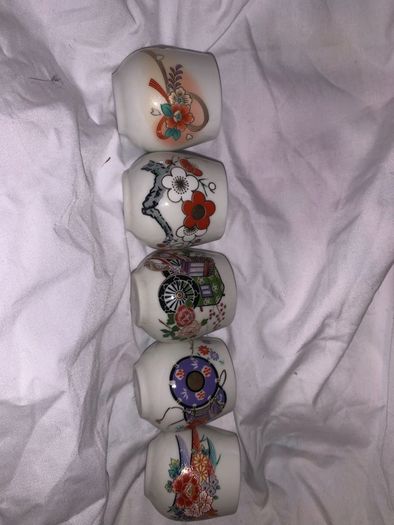 Japanese made - boxed Sake ornamental cups