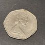 Elizabeth II 2nd portrait 1970 1979 1980 50p Image 3