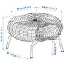 IKEA GAMLEHULT - rattan footstool with storage Image 4