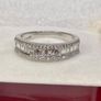 Platinum IGI Certified Natural Diamond (VS/E-F) Half Eternity Band Ring Image 8
