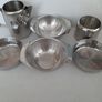 vintage stainless Steel milk jug and sugar bowl Image 3