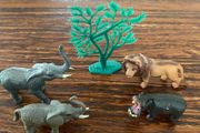 toys - 4 animals and a tree