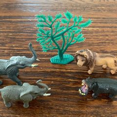 toys - 4 animals and a tree