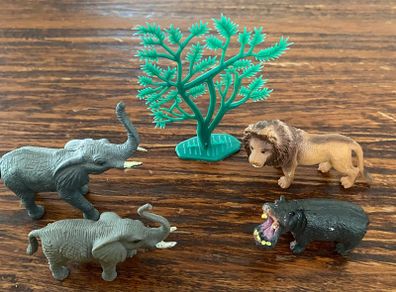 toys - 4 animals and a tree