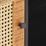 TV Cabinet 90x30x40 cm Rough Mango Wood and Natural Cane Image 5