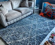Alto Blue and cream rug