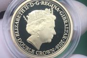 Gibraltar 2016 Solid 9ct Gold Proof Double Crown, 10g, In Capsule With COA.