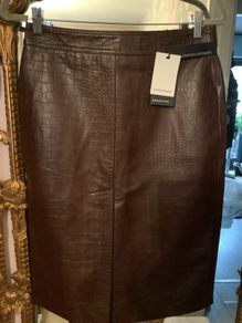 M&S Autograph real leather skirt, new, UK10