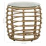 3 Piece Bistro Set Poly Rattan Oak Image 3