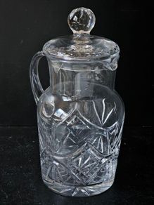 24% Lead High Quality Crystal Lidded Water Jug Pitcher