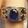 Sterling Silver Natural Sapphire Band Ring Image 3