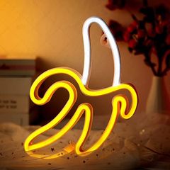 Led Night Light Neon Sign, Banana Led Neon Light Wall Light Wall Decor for Bedroom Halloween Christmas Theme, Battery or USB Powered Light Up Acrylic Neon Sign for Bedroom Bar Party Garden Decorations (FREE POSTAGE)
