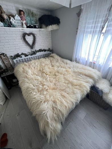 sheepskin throw