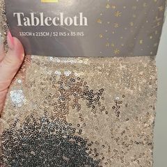 Tablecloth, Gold Sequined, 7no