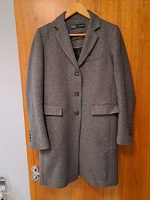 zara manteco grey wool coat