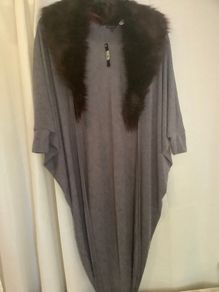 New River Island Cardigan With Fur Collar