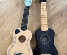 ukulele and guitar
