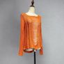 Designer Distressed Knit Sweater Size M Image 2