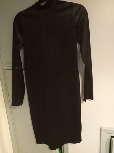 ladies black velvet midi dress new size 10 new look