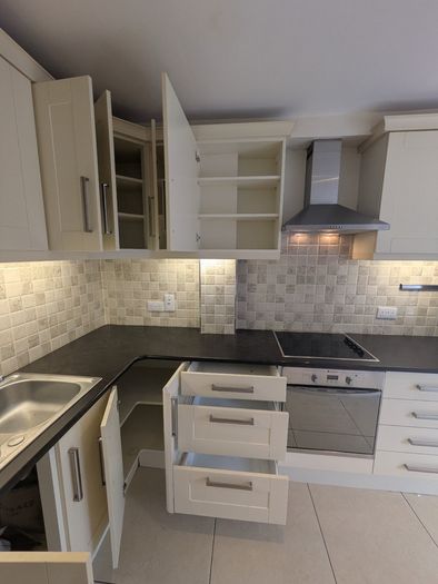 kitchen cabinets and worktop