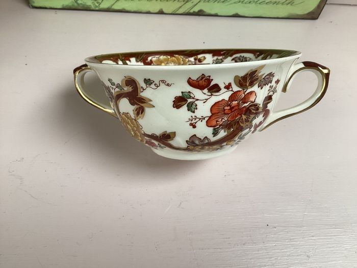 Vintage Masons Ironstone Soup Bowl & Saucer Set