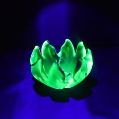 Vintage Incredibly Rare Arte Nuova Pustetto & Zanetti Murano Uranium Glass Ashtray