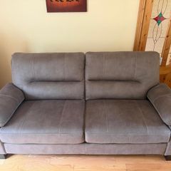 Grey 2 Seater and matching armchair