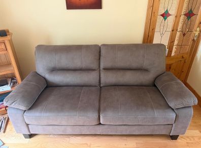 Grey 2 Seater and matching armchair