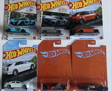 McLaren Senna, Audi R8, Jaguar XE, Cadillac CTS-V/ Fleetwood, Twin Mill - Collectors Set - Hot wheels