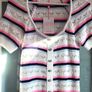 SAVIDA Striped Knit with Diamond buttons Sz XS (Fit 6-8UK) - Bnwt Image 2