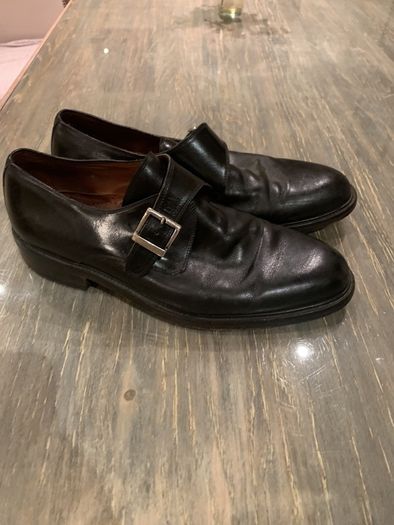 mens black leather shoe size 10