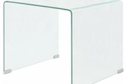 Coffee Table Tempered Glass 49.5x50x45 cm Clear